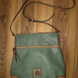 Dooney & Bourke Green Leather Crossbody Bag